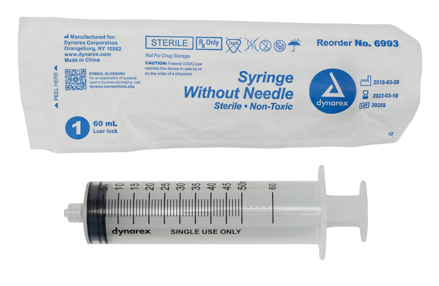 Syringe 60CC 1's