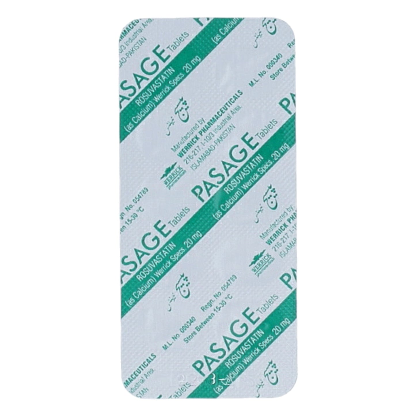 Pasage Tab 20mg 1x10's
