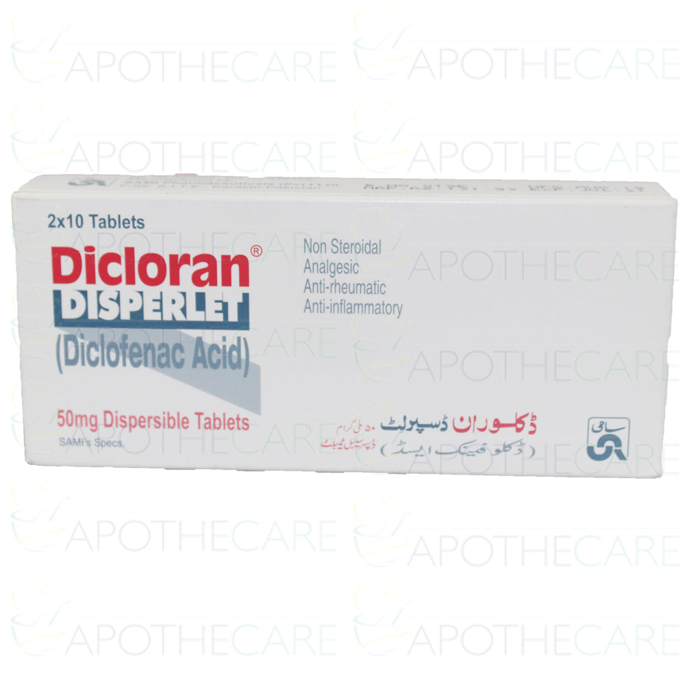 Dicloran Disperlet Tab 50mg 20's