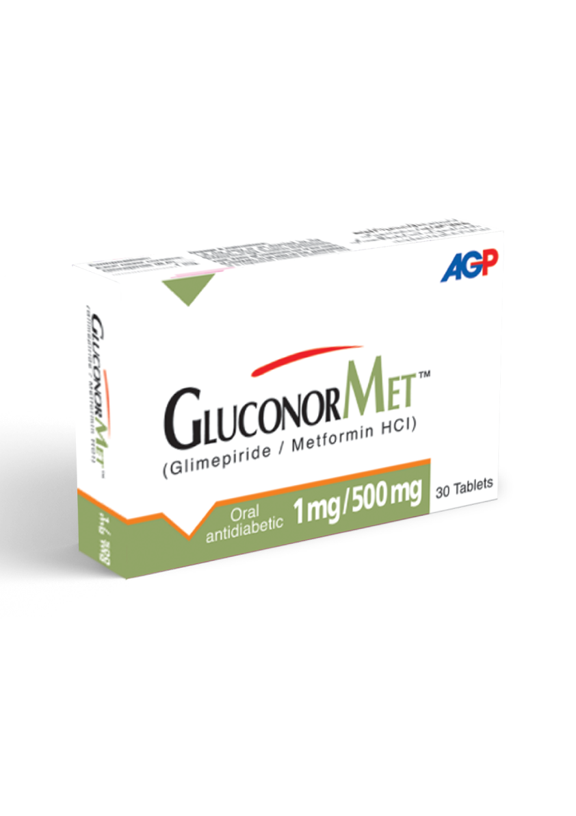 Gluconormet Tab 1mg/500mg 30's
