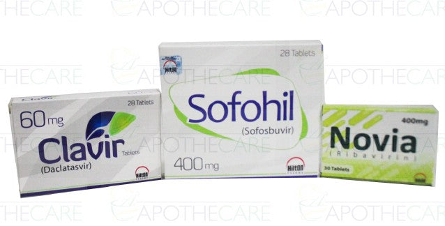 Package of Sofohil 400mg Tab 28s +1 Pack of Clavir Tab 60mg 28's + 2 Packs of Novia Tab 400mg 30's