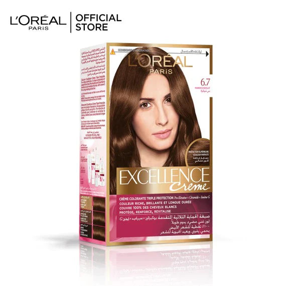 L'Oreal Paris Excellance Hair Colour (Opal 6.7) Cream 1's