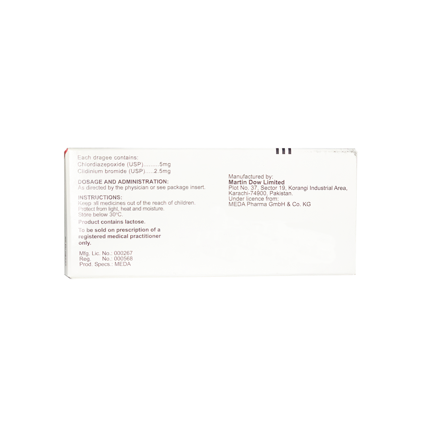 Librax Dragees 2.5mg/5mg 50's