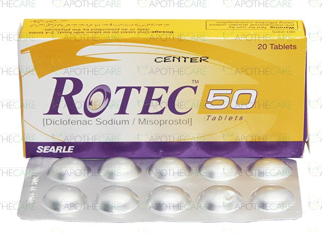 Rotec-50 Tab 50mg/200mcg 20's