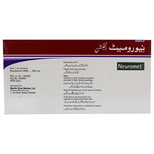 Neuromet Inj 500mcg 10Ampx1ml