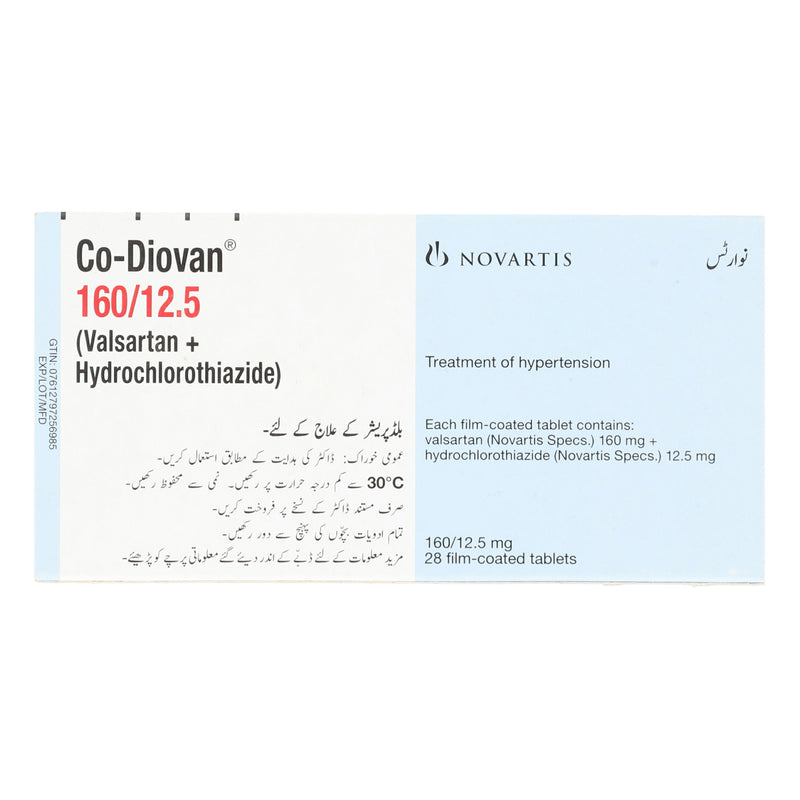 Co-Diovan Tab 160mg/12.5mg 28's