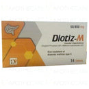 Diotiz-M Tab 50/850mg 14's