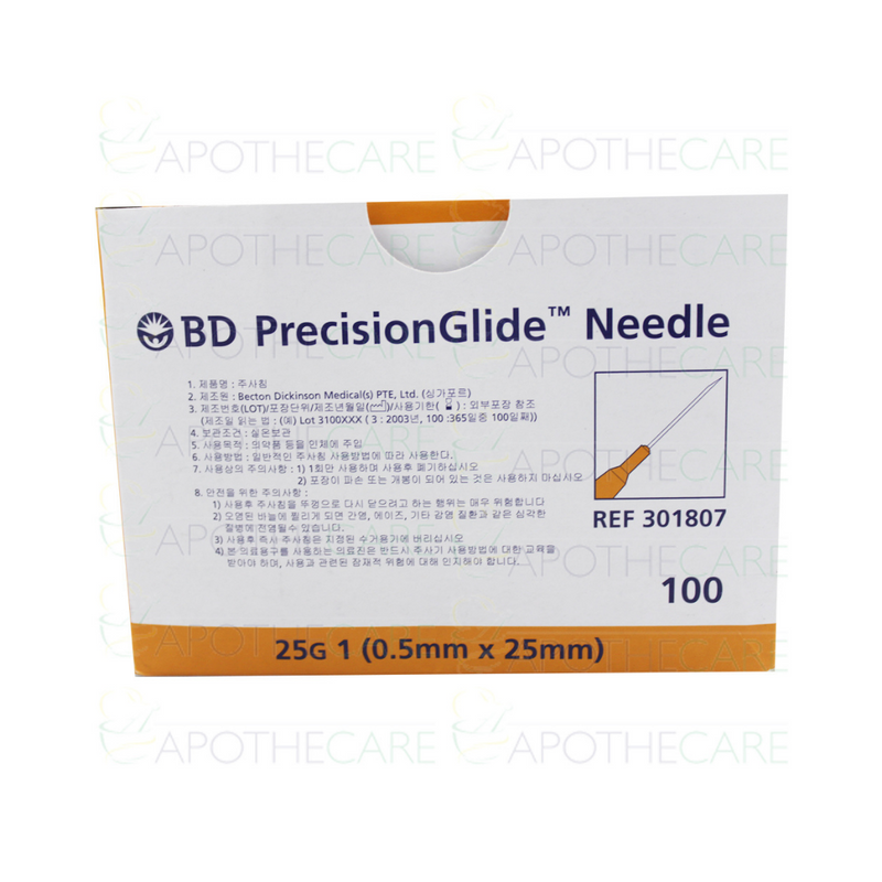 BD Needles 25G 100's