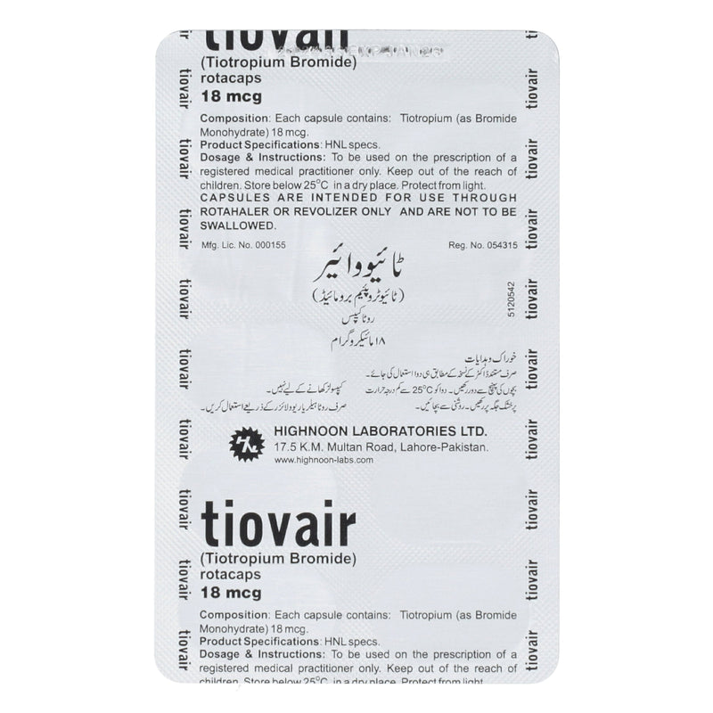 Tiovair Rotacaps Cap 18mcg 30's