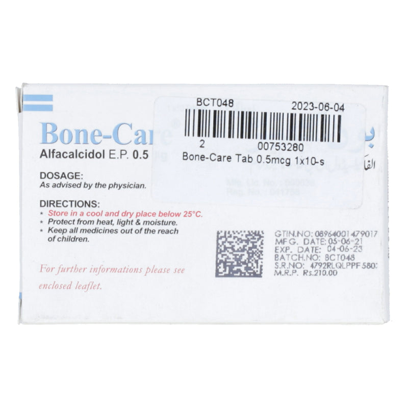 Bone-Care Tab 0.5mcg 1x10's