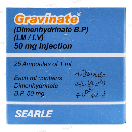 Gravinate Inj 50mg 5Amp Tray