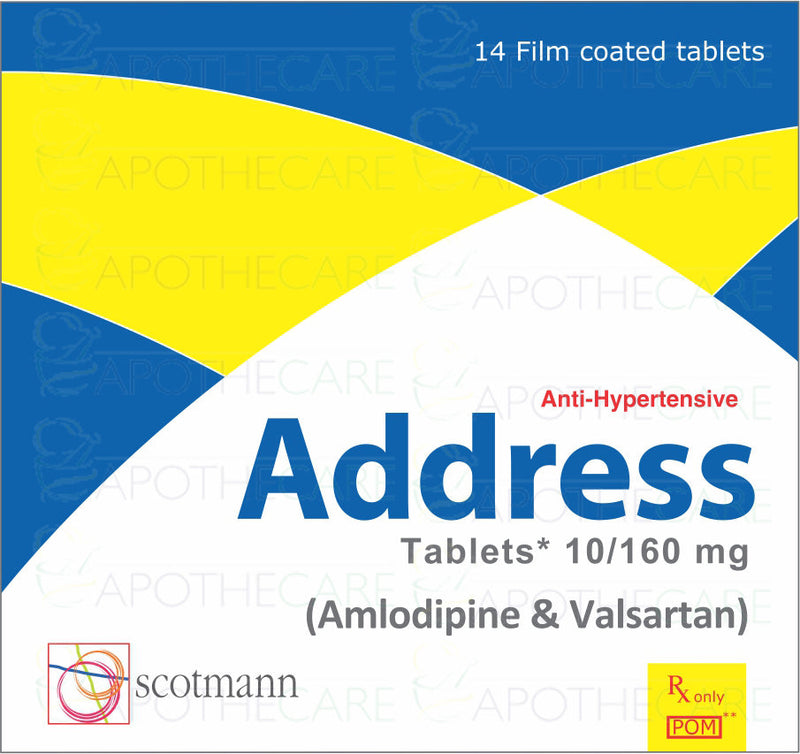 Address Tab 10/160mg 14's