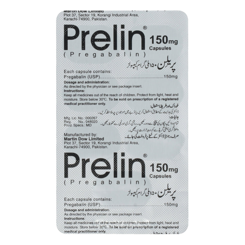 Prelin Cap 150mg 14's