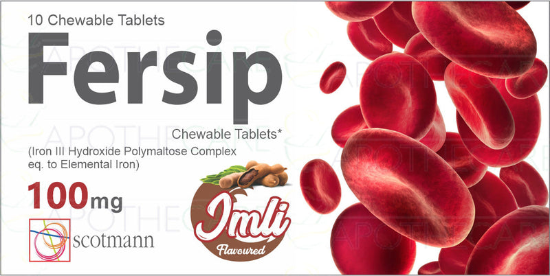 Fersip Chewable Tab 100mg 10's