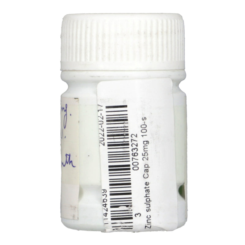 Zinc sulphate Cap 25mg 100's