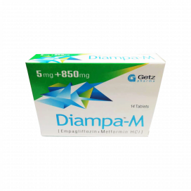 Diampa-M Tab 5mg/850mg 14's