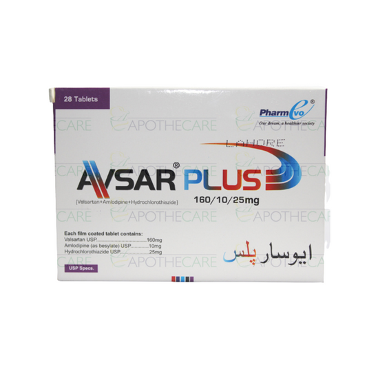 Avsar Plus Tab 160mg/5mg/25mg 28's