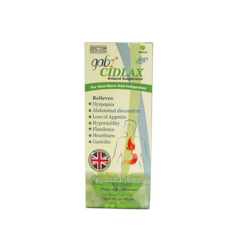 Cidlax Peppermint Flavour Antacid Susp 120ml