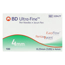 BD Ultra-Fine Pen Needles 4mmx32G 100's