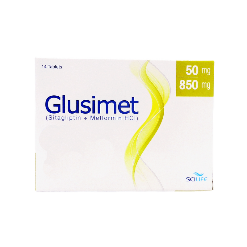 Glusimet Tab 50mg/850mg 2x7's