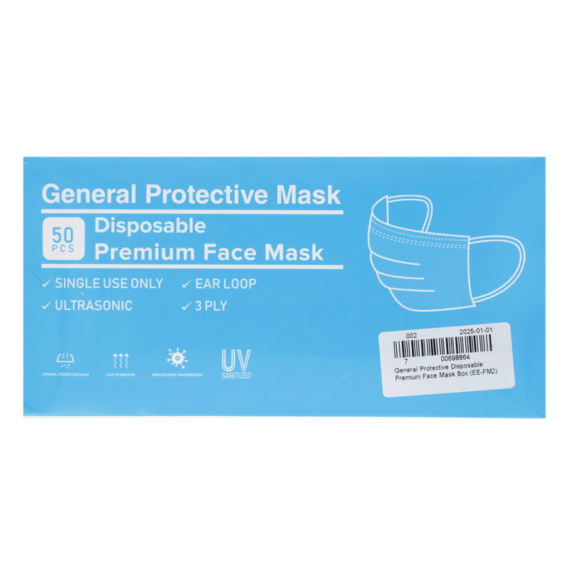 General Protective Disposable Premium Face Mask Box (EE-FM2) 50's