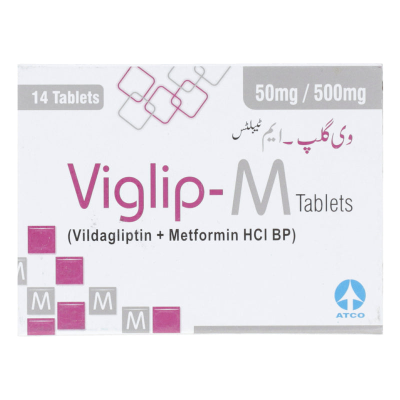 Viglip-M Tab 50mg/500mg 2x7's