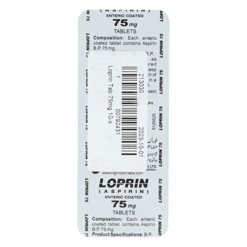 Loprin Tab 75mg 10's