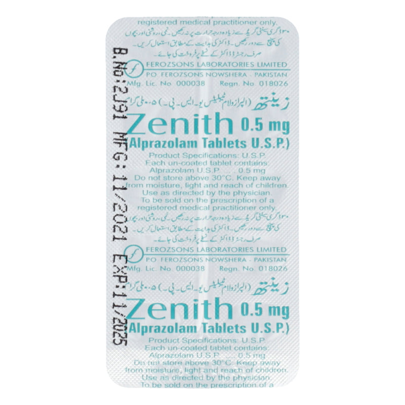 Zenith Tab 0.5mg 3x10's