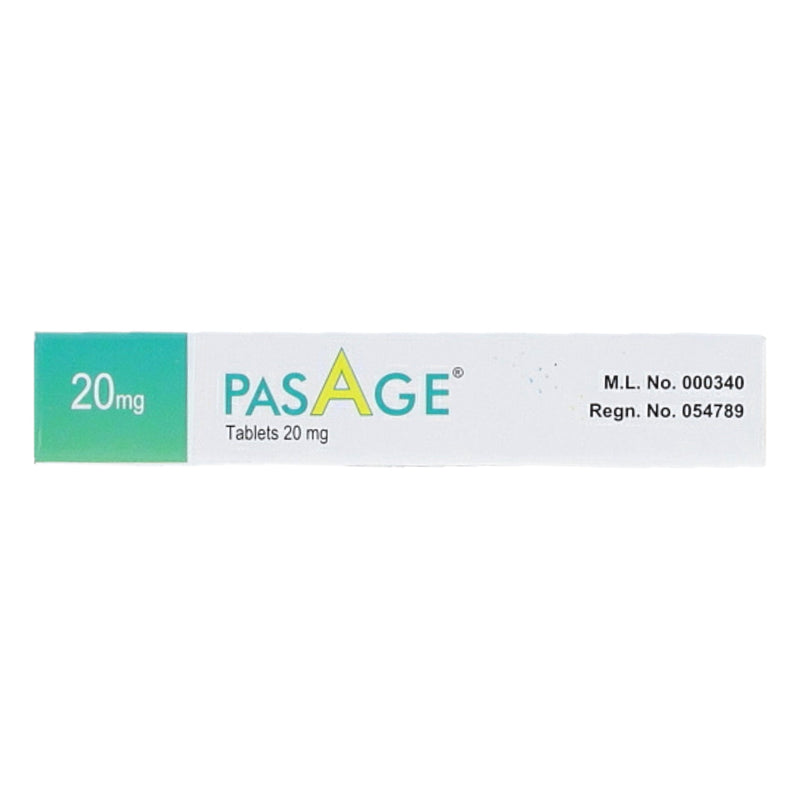 Pasage Tab 20mg 1x10's