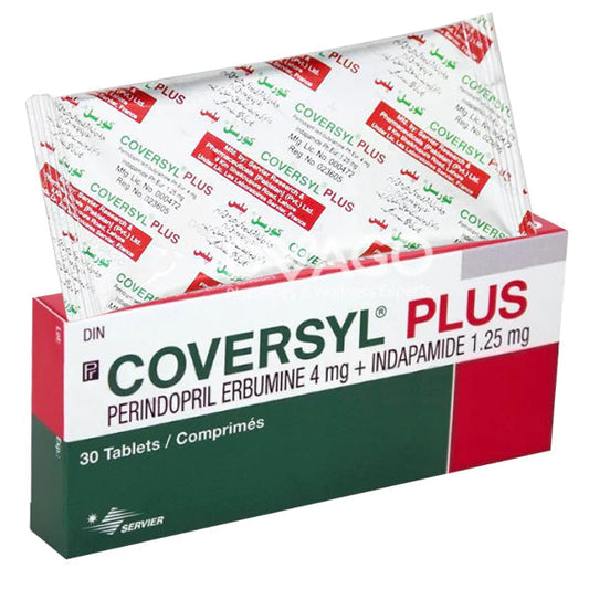 Coversyl Plus Tab 4mg/1.25mg 10's