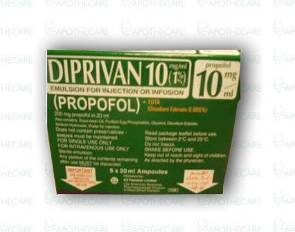 Diprivan Inj 200mg 5Ampx20ml
