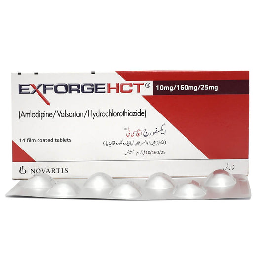 Exforge HCT Tab 10mg/160mg/25mg 14's