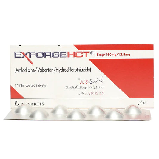 Exforge HCT Tab 5mg/160mg/12.5mg 14's