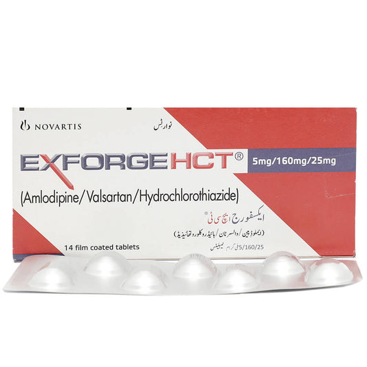 Exforge HCT Tab 5mg/160mg/25mg 14's