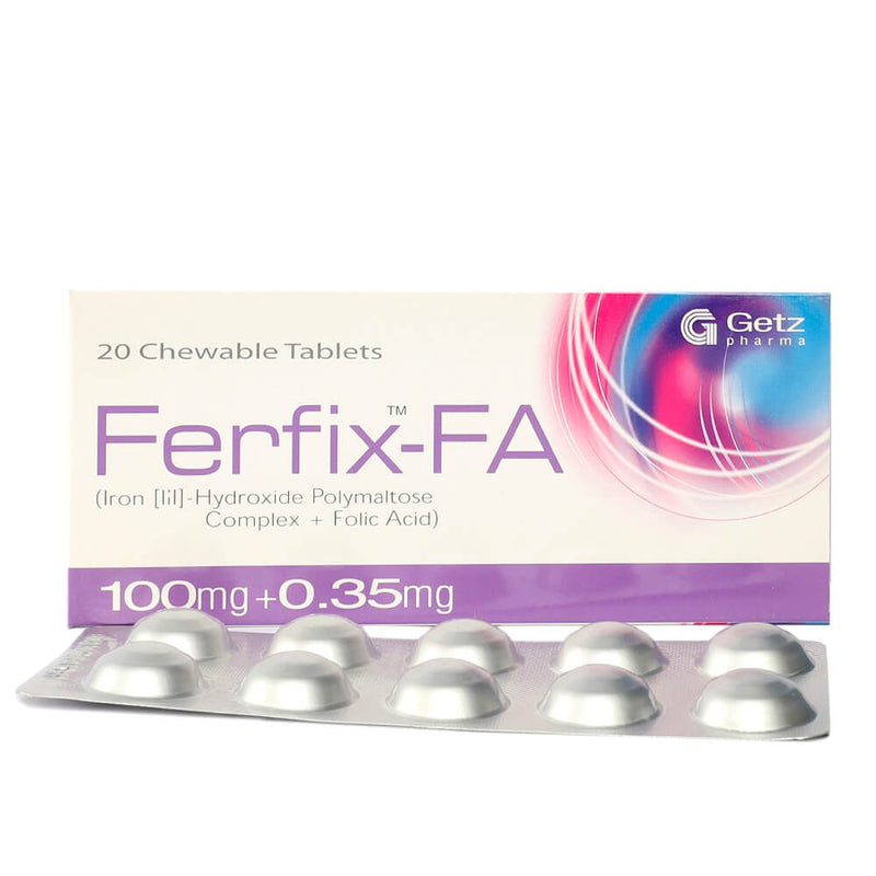 Ferfix FA Tab 100mg/0.35mg 2x10's