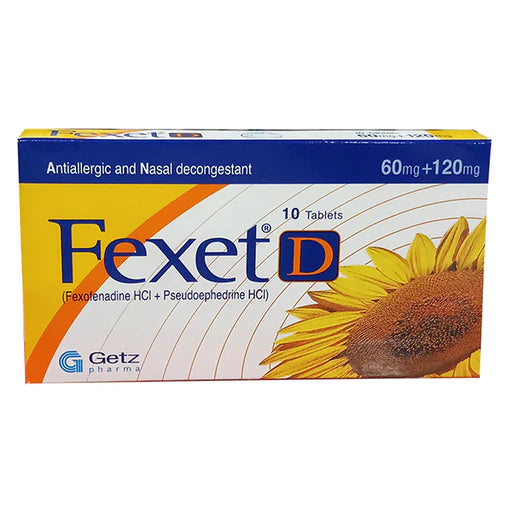 Fexet-D Tab 60mg/120mg 10's