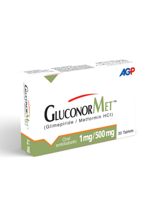 Gluconormet Tab 1mg/500mg 30's