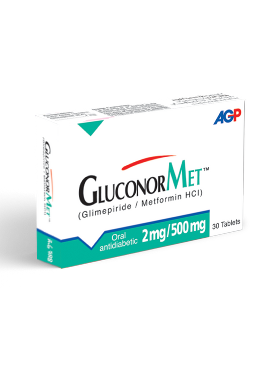 Gluconormet Tab 2mg/500mg 30's