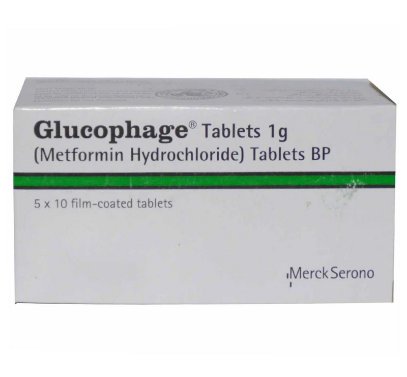 Glucophage Tab 1g 5x10's