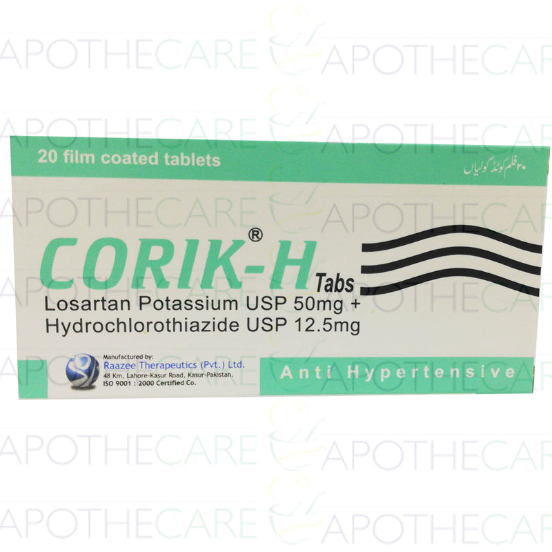 Corik-H Tab 50mg/12.5mg 20's