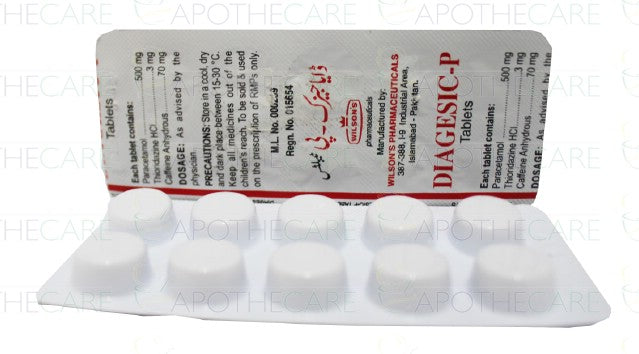 Diagesic-P Tab 500mg/3mg/70mg 10-s – Ailaaj