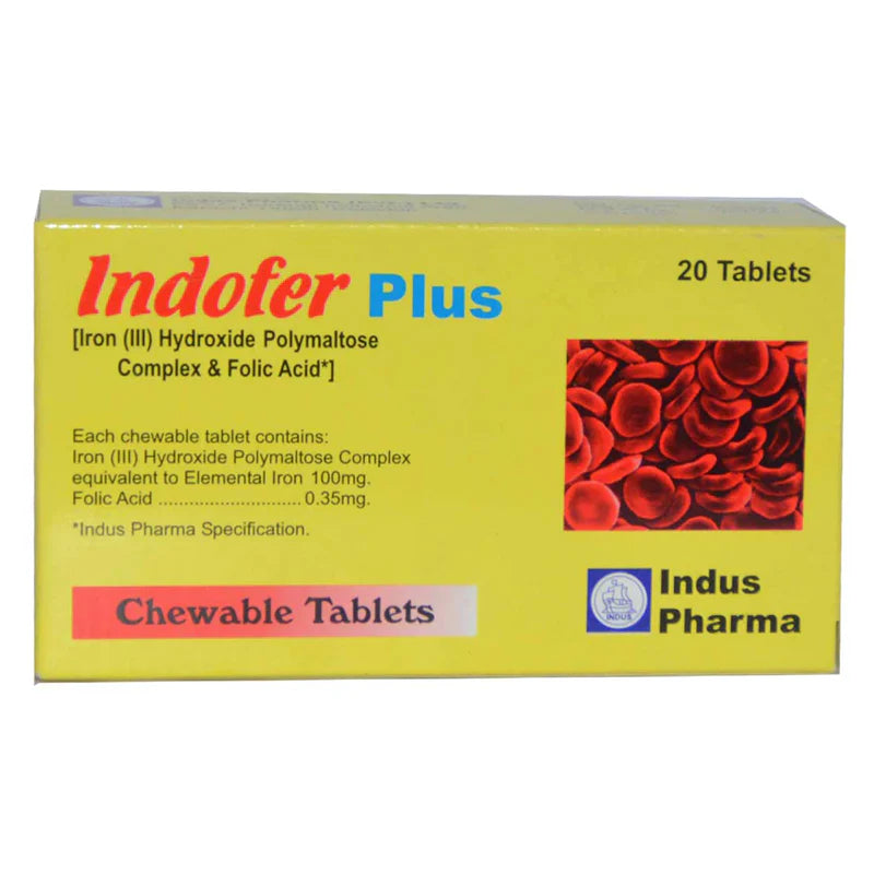 Indofer Plus Tab 100mg/0.35mg 20's – Ailaaj