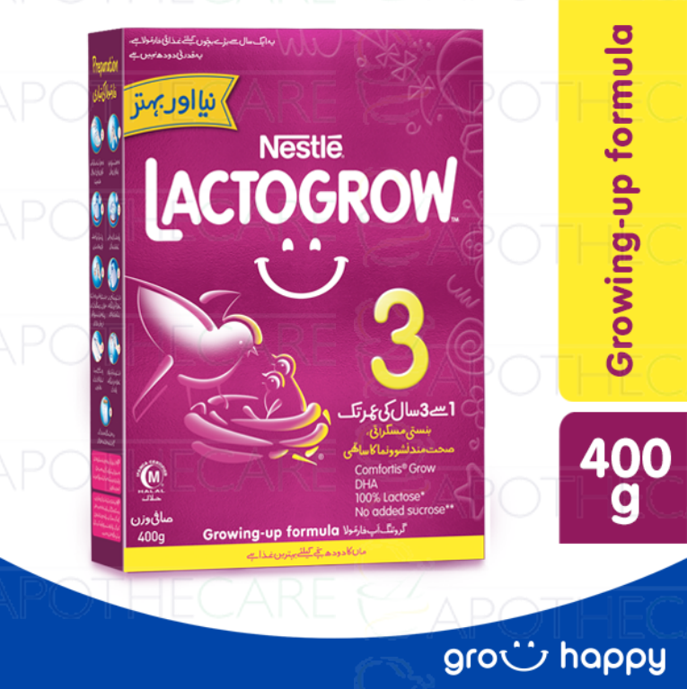 NESTLE LACTOGROW 3 Growing-up Formula (for 12 months to 36 months) 400g