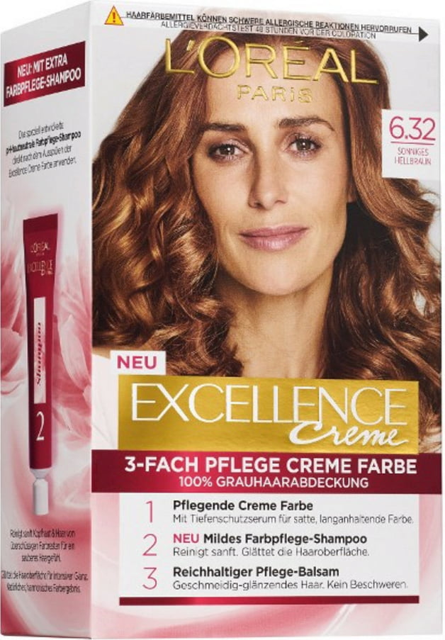 L'Oreal Paris Excellance Hair Colour 6.32 Cream 1's