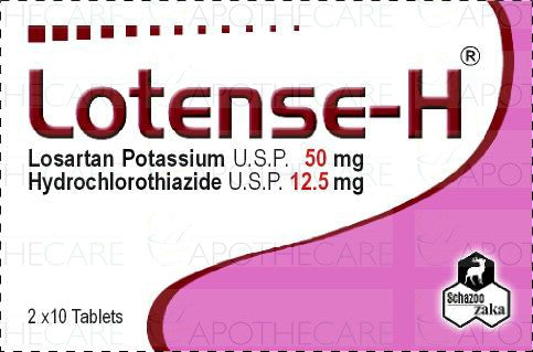 Lotense-H Tab 50mg/12.5mg 2x10's