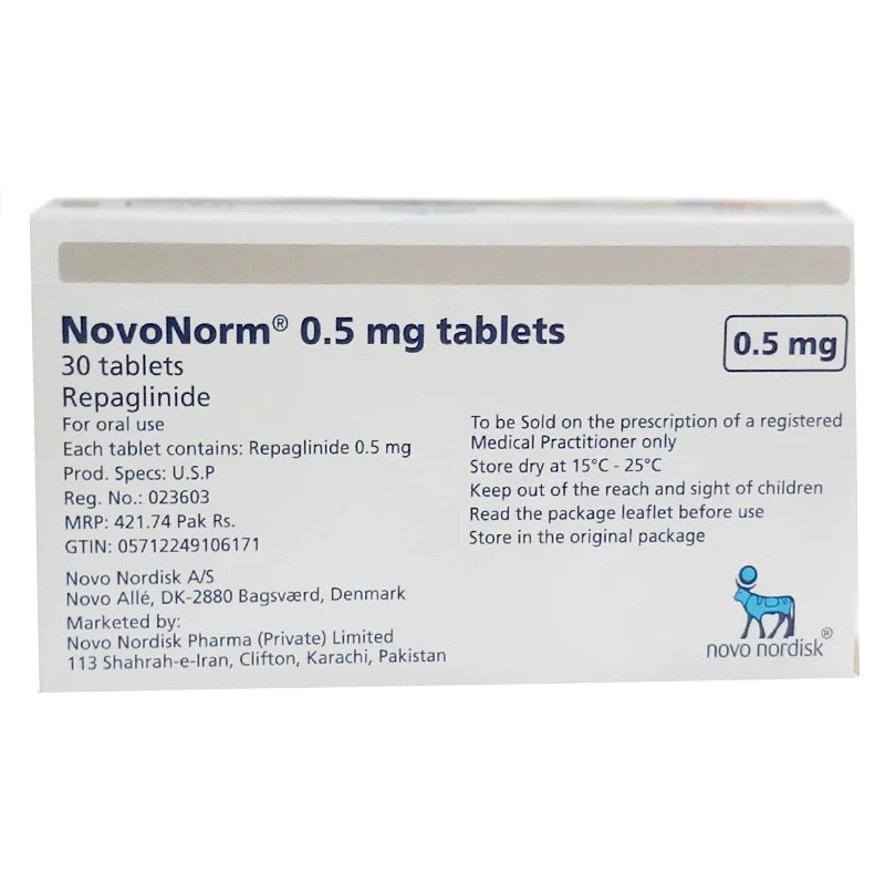 Novonorm Tab 0.5mg 30's