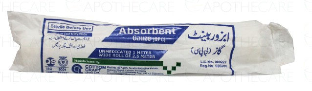 Absorbent Gauze Sterilized 1x2.5m