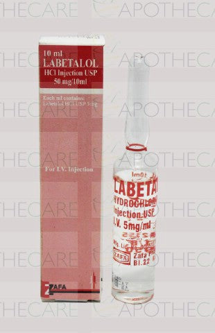 Labetalol HCl Inj 50mg 1Vialx10ml