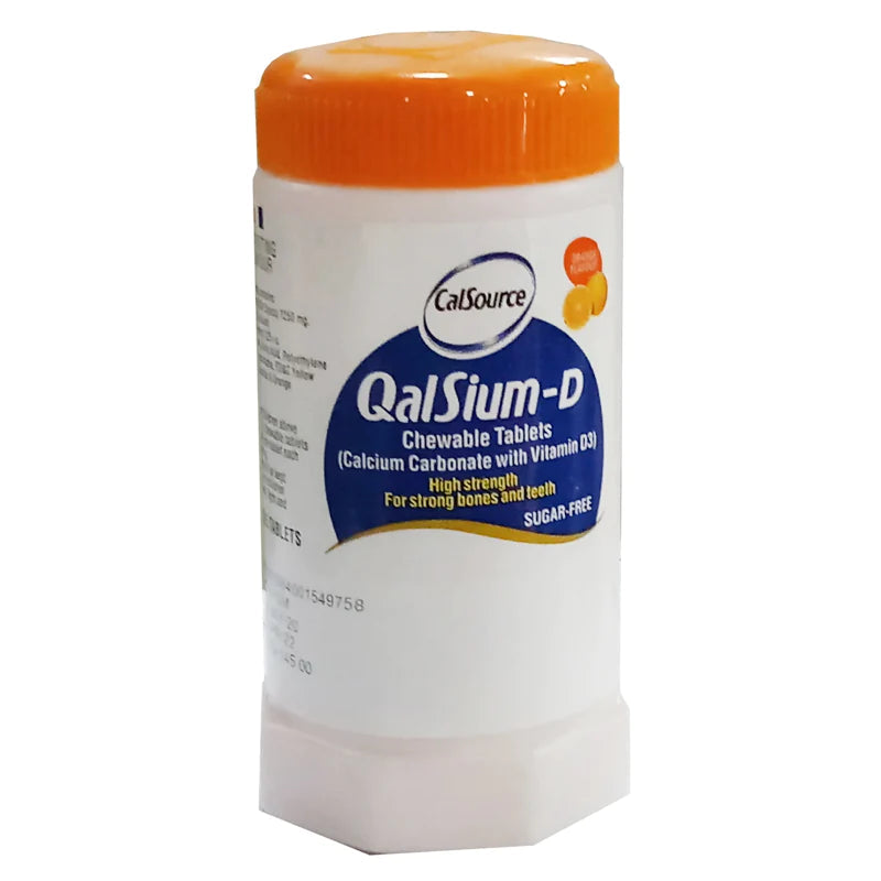 Qalsium D Orange Flavour Tab 40's