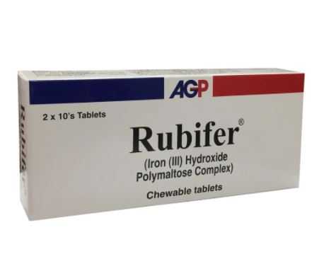 Rubifer Chewable Tab 100mg 20's